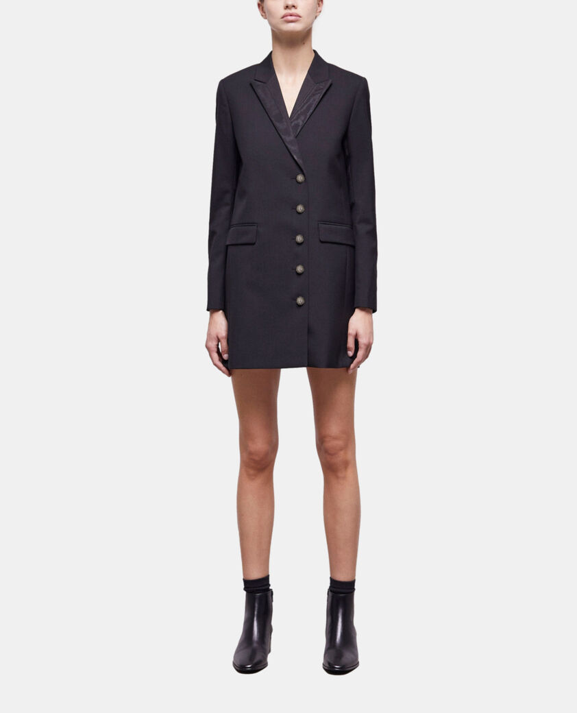 The Kooples F BLACK short black wool dress