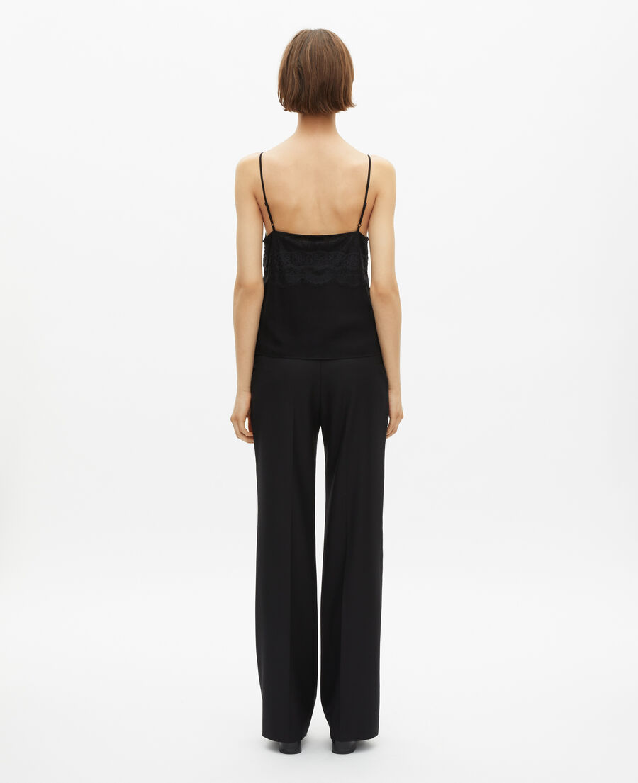 The Kooples FEMME BLACK caraco avec dentelle noir