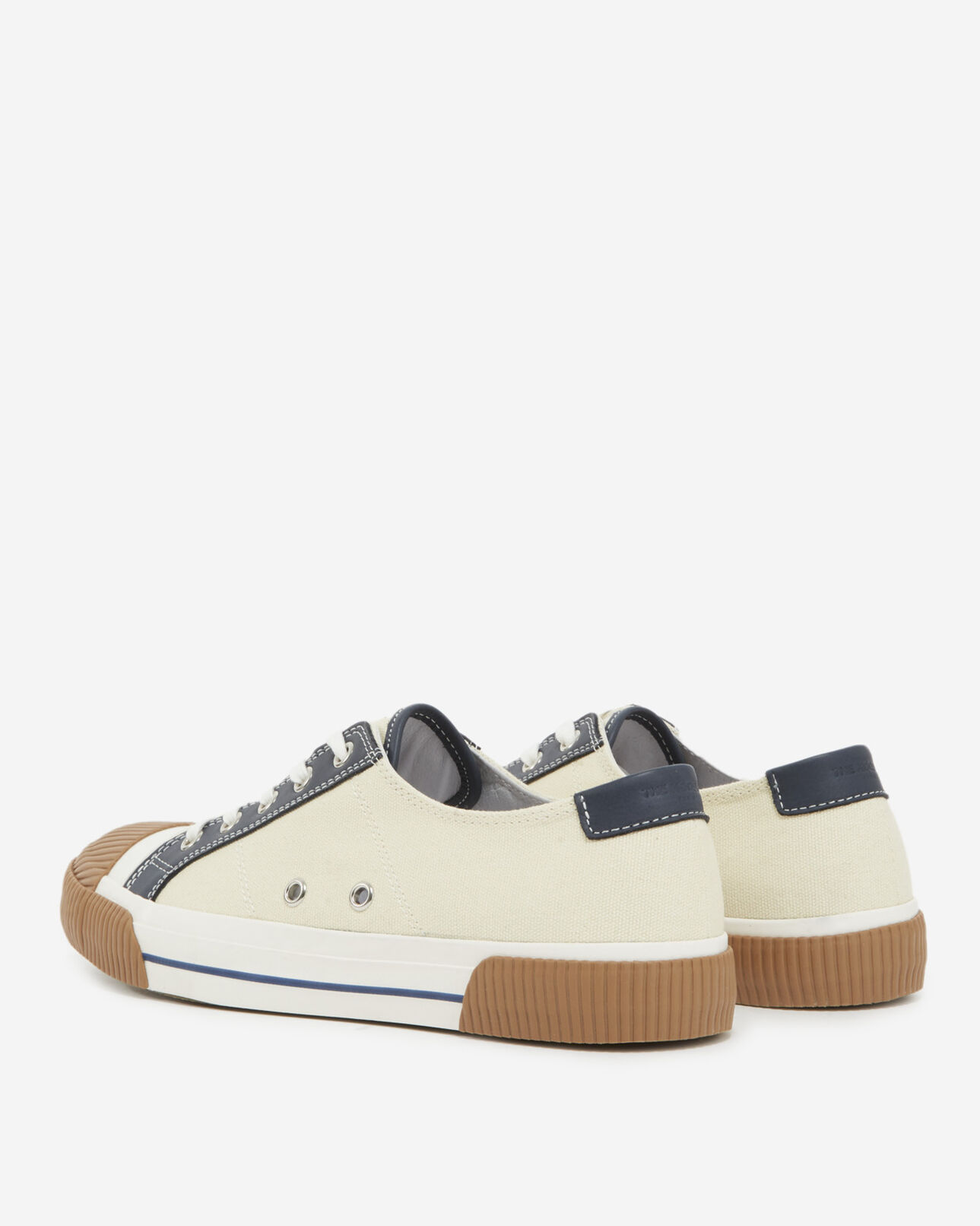 The Kooples MIXED ECRU ecru low-top canvas sneakers with detail