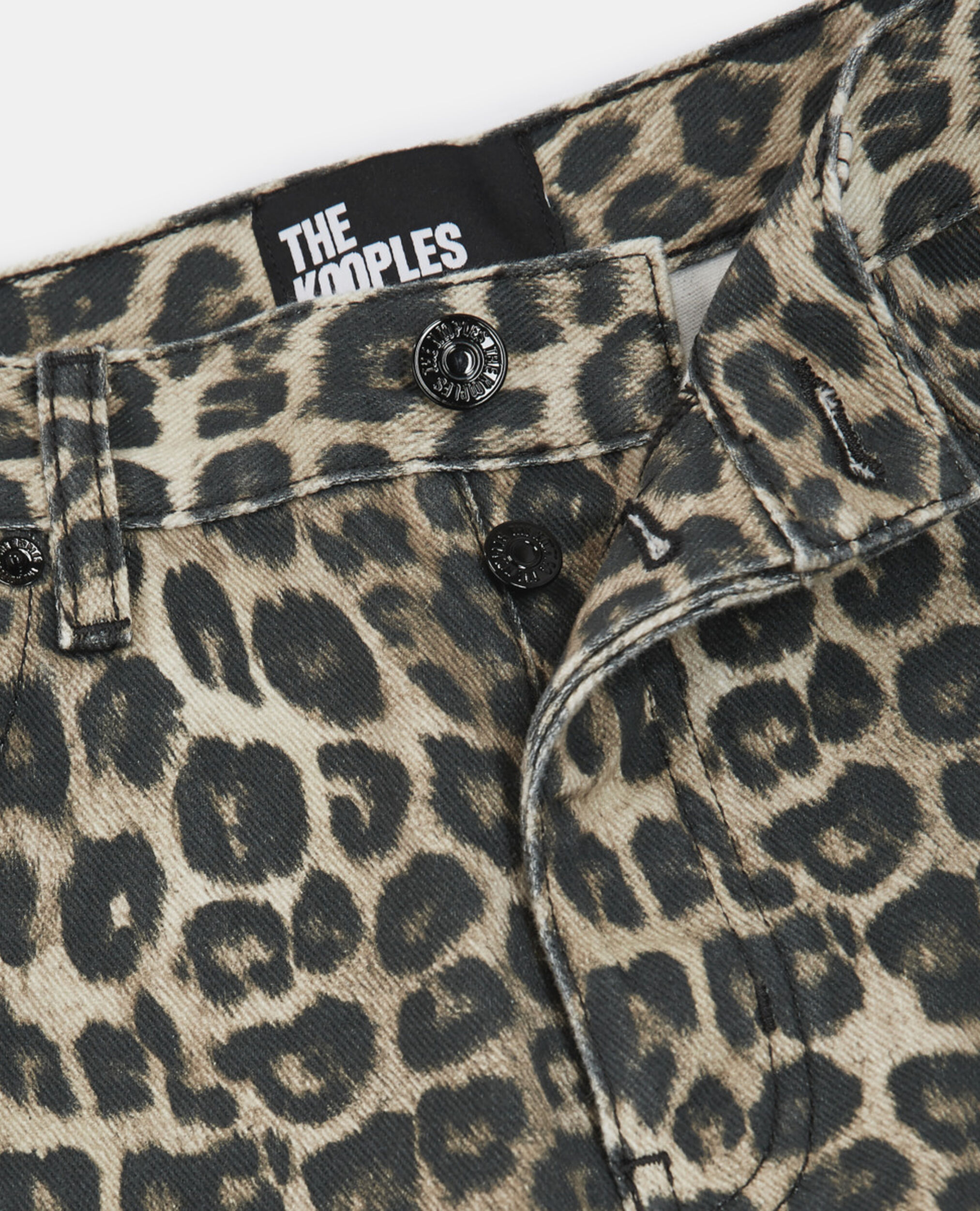 Leopard print straight-cut jeans, LEOPARD, hi-res image number null