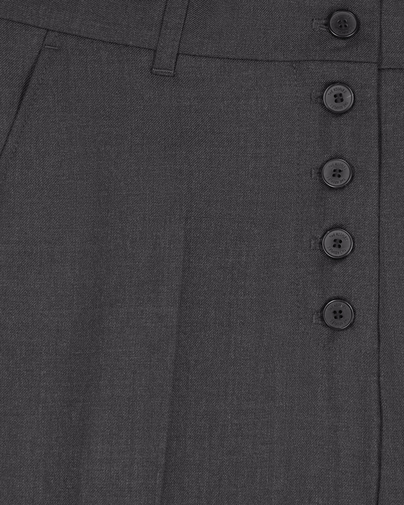 The Kooples WOMEN GREY grey flared wool pants
