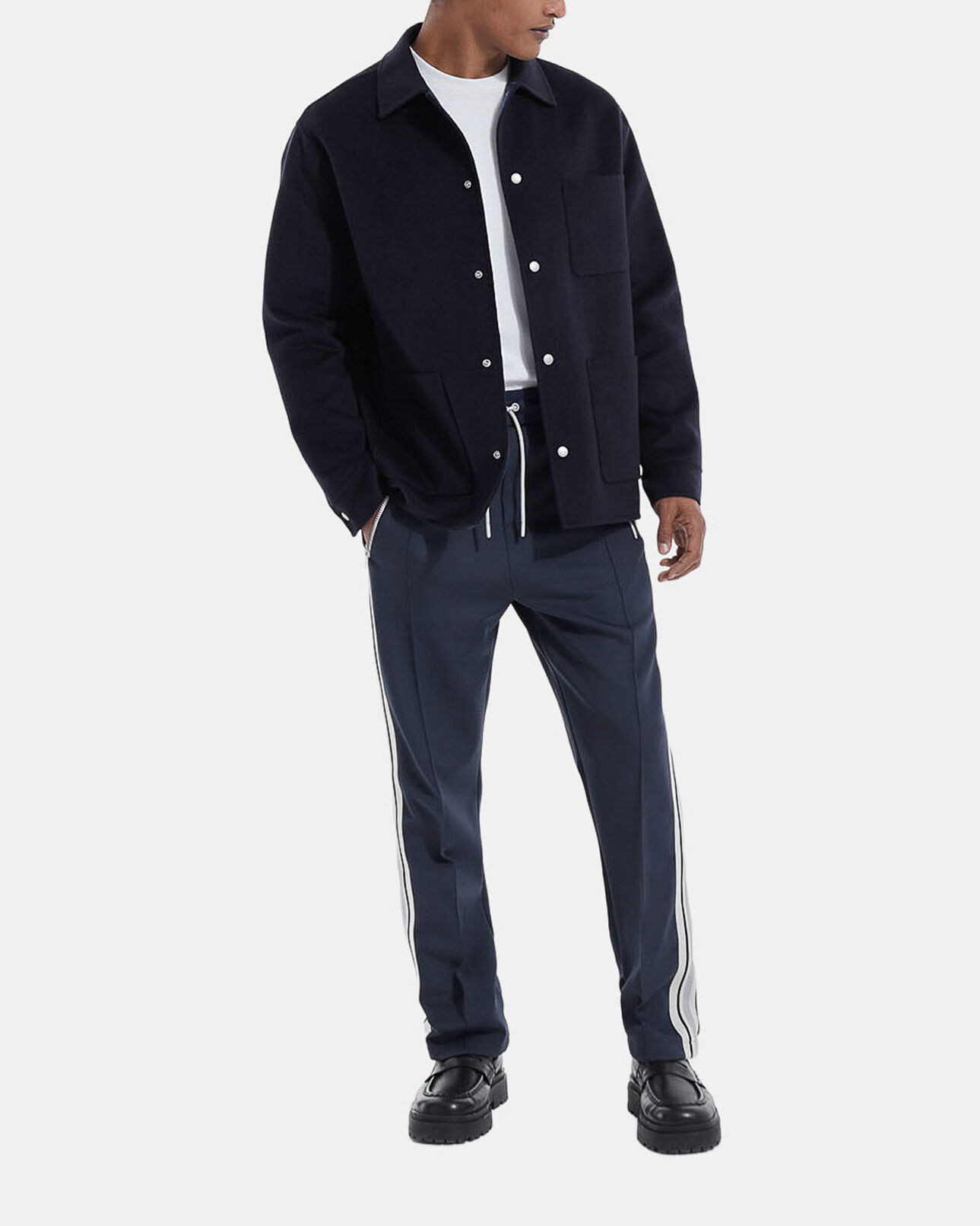 The Kooples MEN NAVY navy blue wool jacket with chest pockets