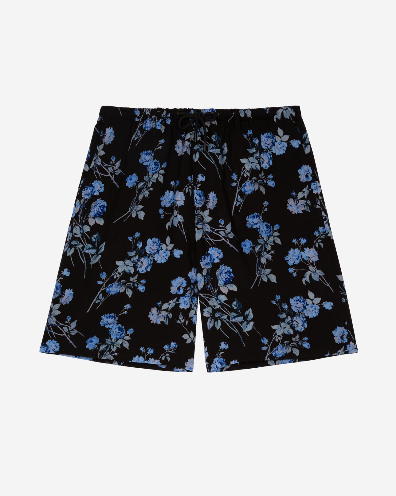 The Kooples HERREN BLACK BLUE bermuda-shorts mit blumenprint schwarz