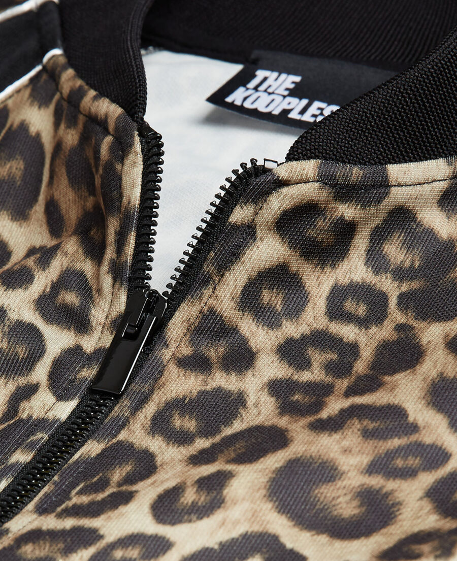 sudadera cremallera leopardo