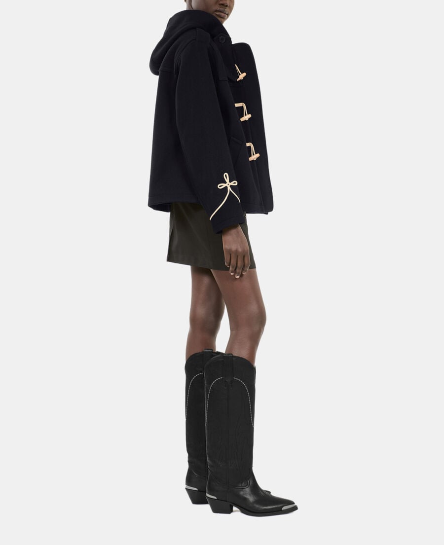 The Kooples FEMME BLACK bottes western en cuir noir