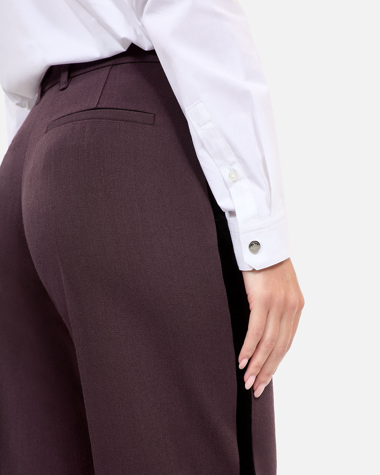 The Kooples MUJER BROWN pantalón traje ancho marrón