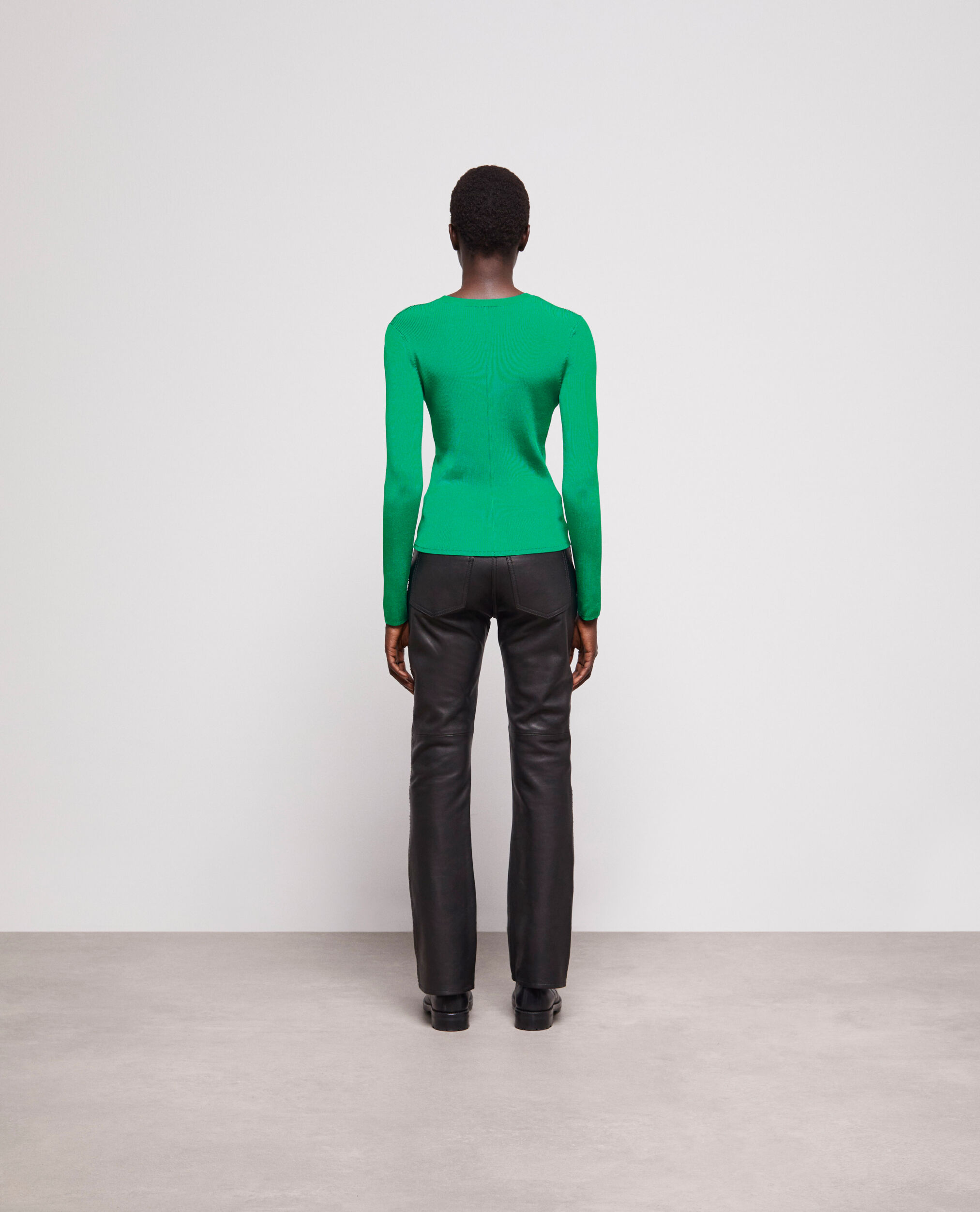 Grüner, eng anliegender Pullover, GREEN, hi-res image number null