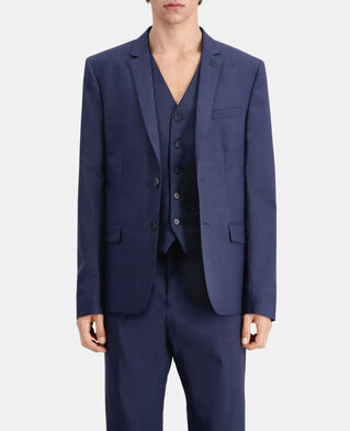 The Kooples HERREN NAVY / BLACK marineblaue anzugjacke aus wolle