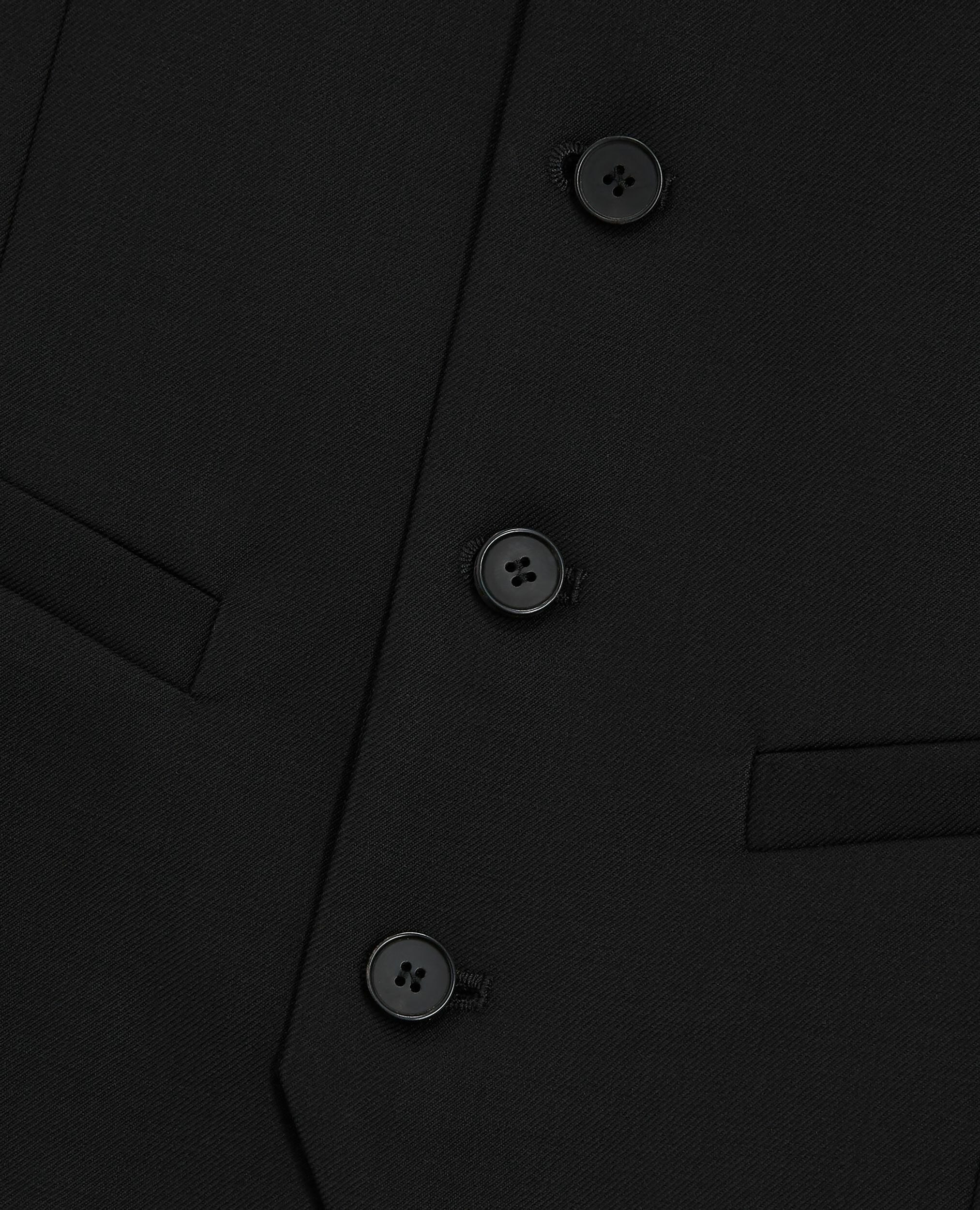 Schwarze Anzugweste aus Wolle, BLACK, hi-res image number null