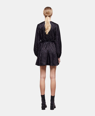 The Kooples FEMME BLACK robe courte logo the kooples noire