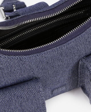 The Kooples WOMEN USED RAPIECE blue denim amelia bag