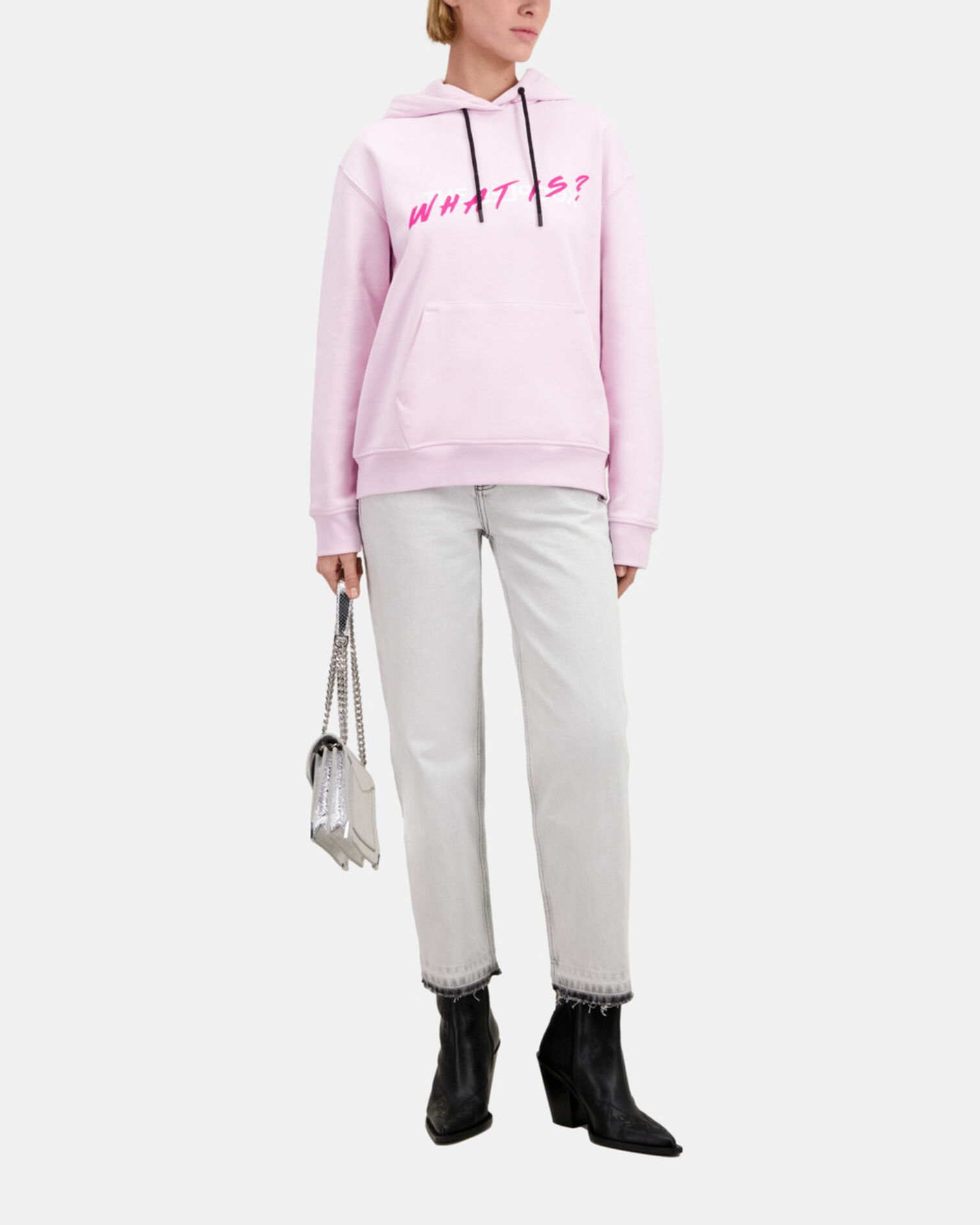 Sweatshirt à capuche What is rose, PALE PINK, hi-res image number null