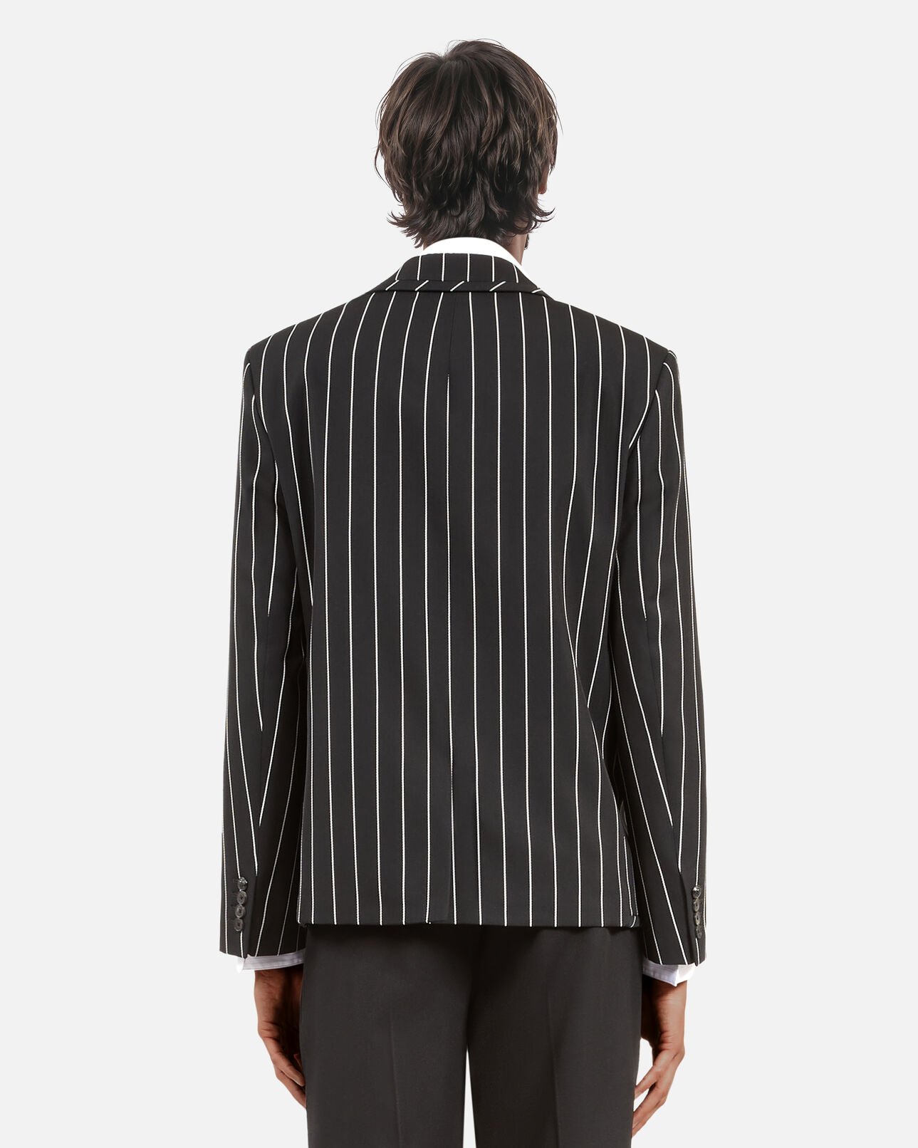 The Kooples HERREN BLACK WHITE schwarze gestreifte jacke