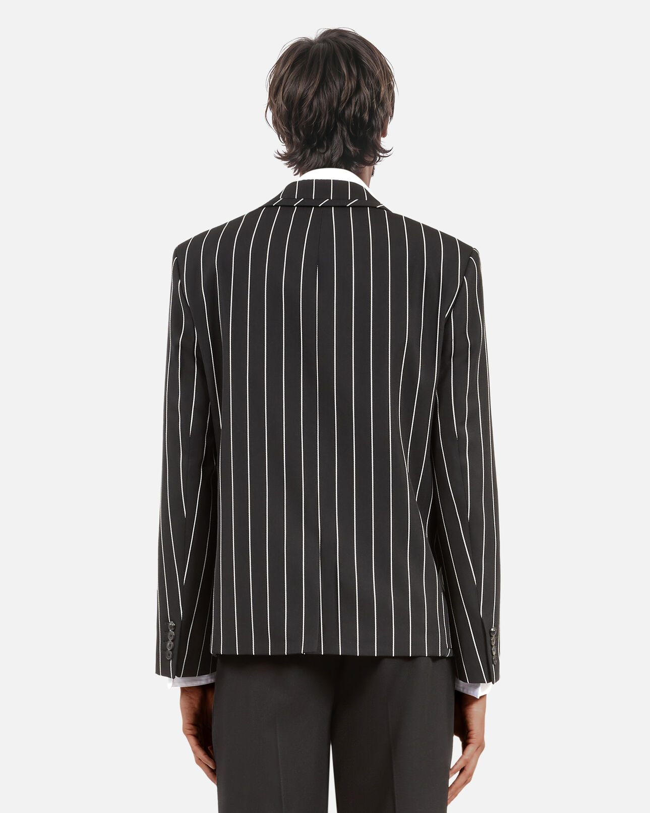 The Kooples HERREN BLACK WHITE schwarze gestreifte jacke
