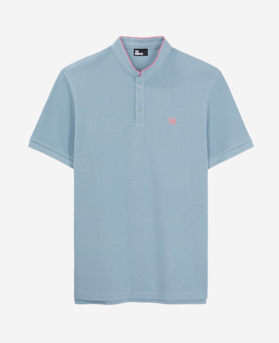 light blue cotton polo t-shirt