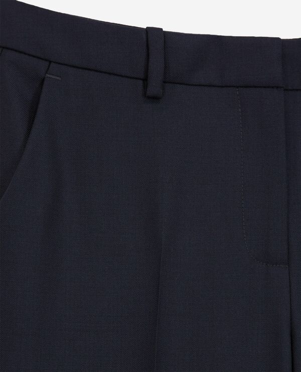 The Kooples WOMEN NAVY navy blue slim-fit wool tailored trousers