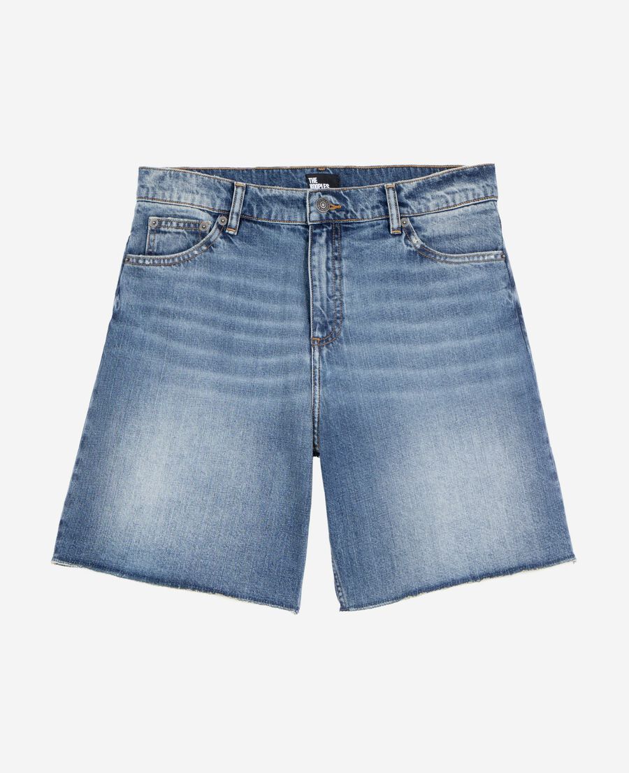 The Kooples MEN BABY BLUE blue denim bermuda shorts