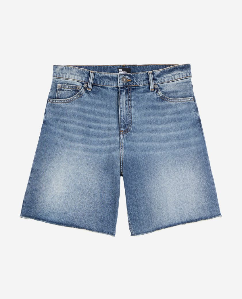 The Kooples HERREN BABY BLUE blaue bermudashorts aus denim
