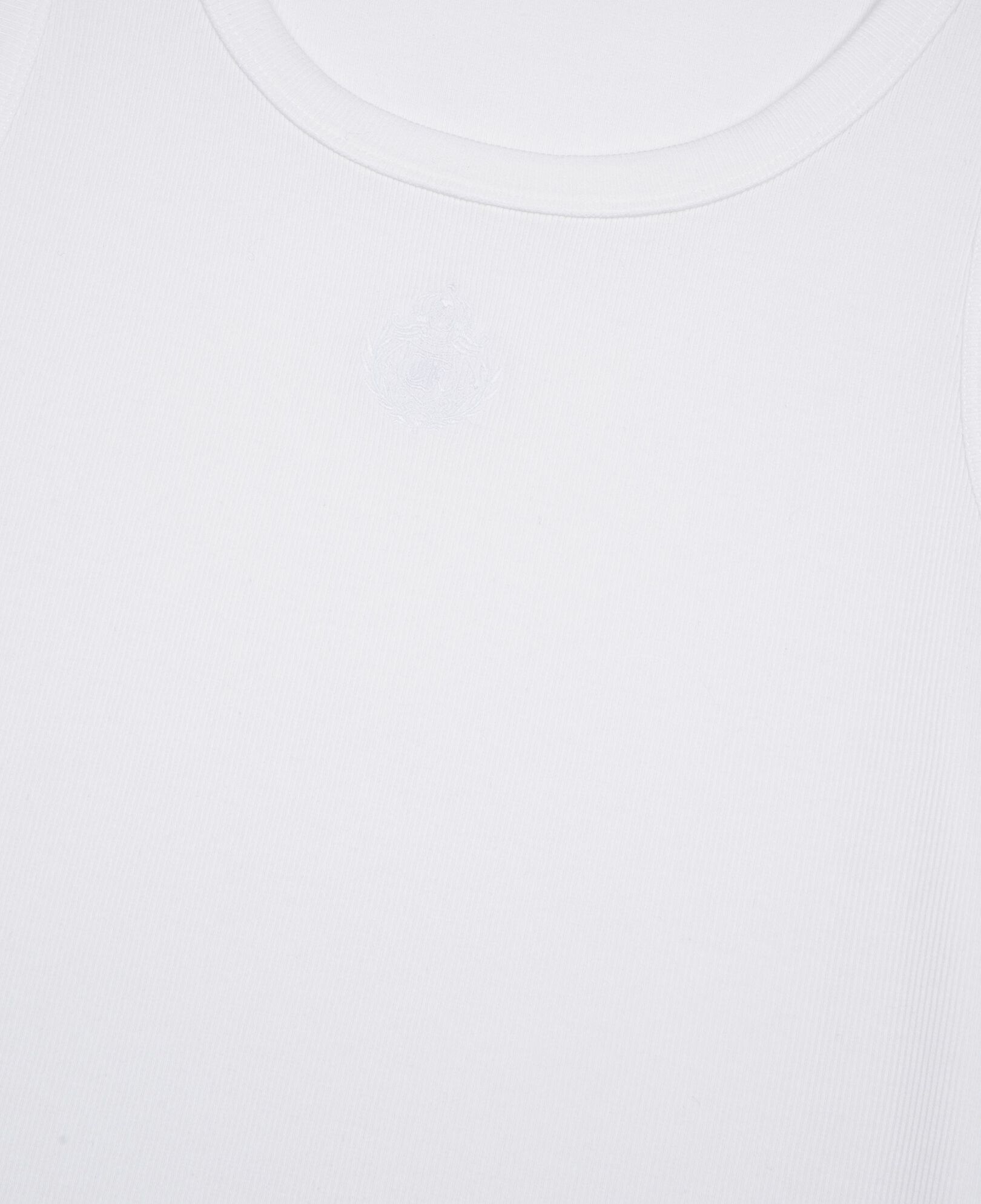 The Kooples HERREN WHITE trägerhemd mit wappen-stickerei in weiß
