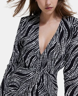 The Kooples F BLACK WHITE short printed dress