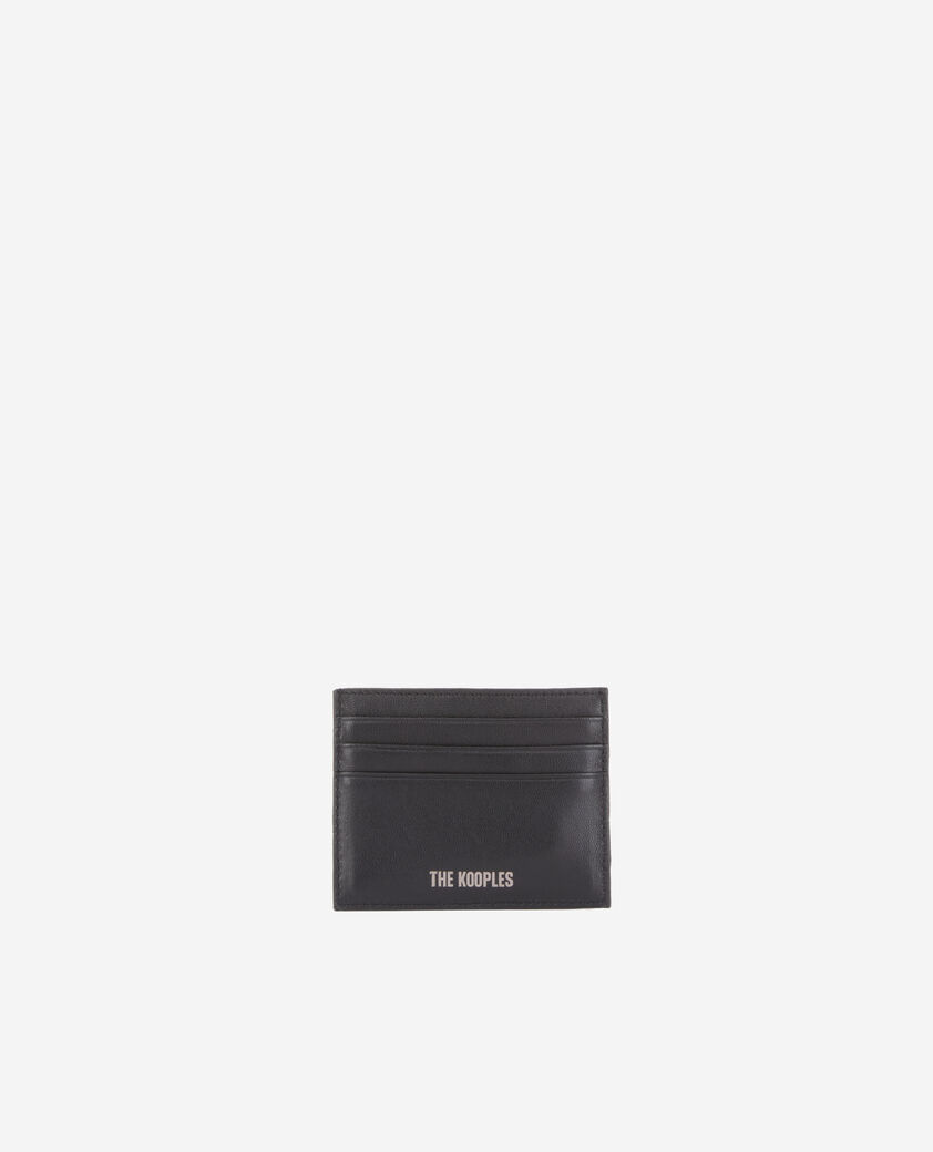 The Kooples WOMEN BLACK black quilted leather card holder