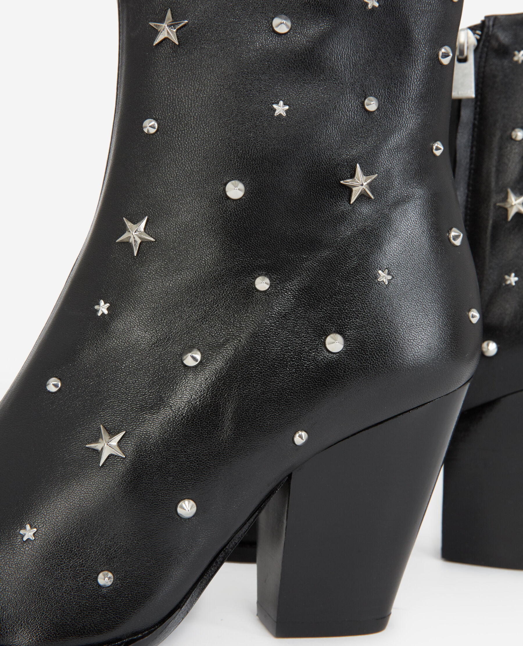 Black leather hotsell studded boots