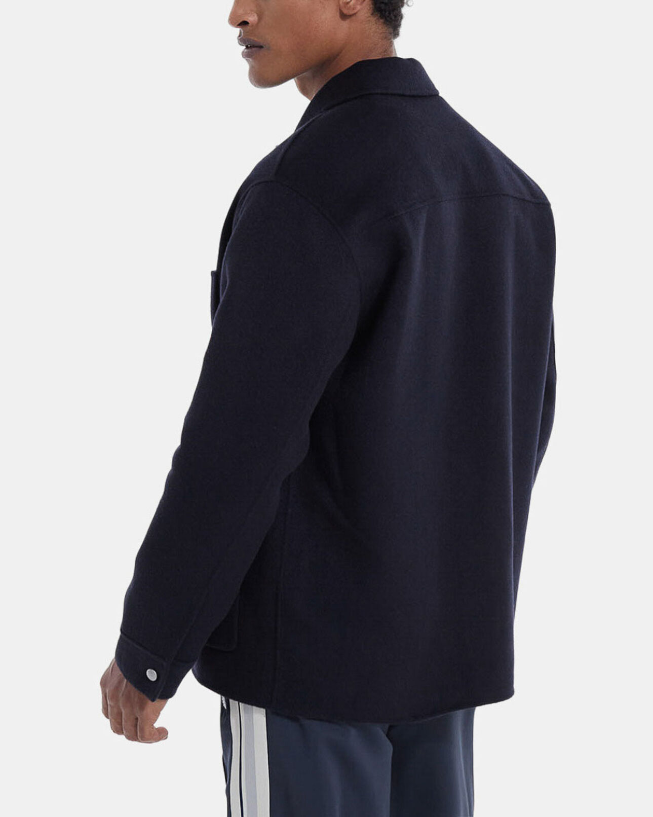 The Kooples MEN NAVY navy blue wool jacket with chest pockets