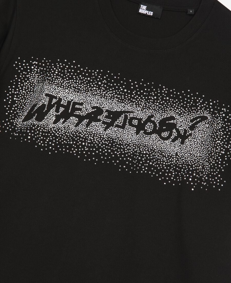 The Kooples FEMME BLACK t-shirt what is &agrave; strass noir