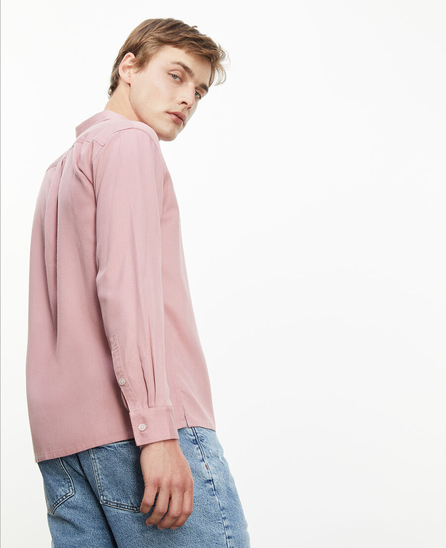 flowing vintage pink shirt with pocket