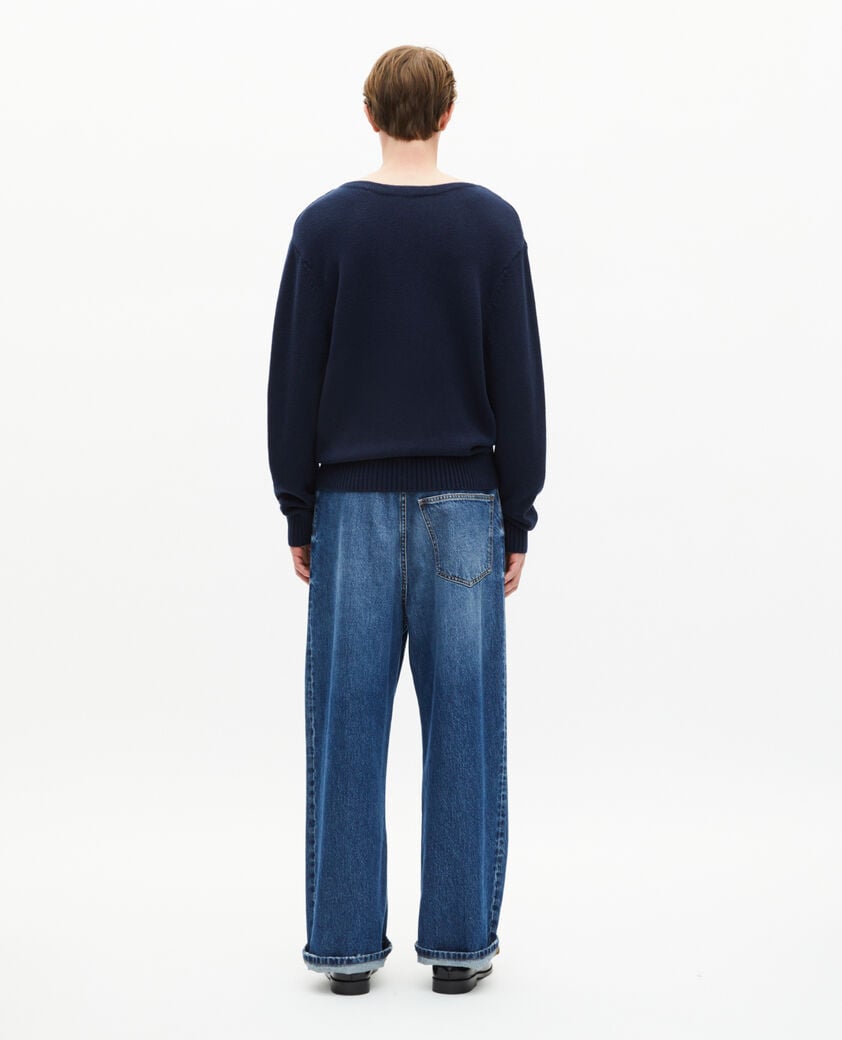 The Kooples HOMME NAVY pull col bateau marine