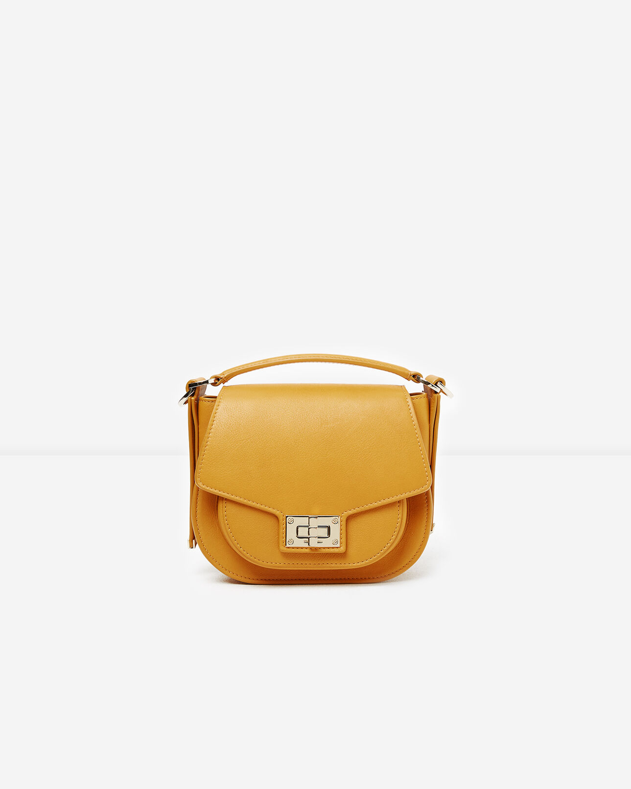 The Kooples WOMEN MUSTARD hobo mini leather bag in mustard