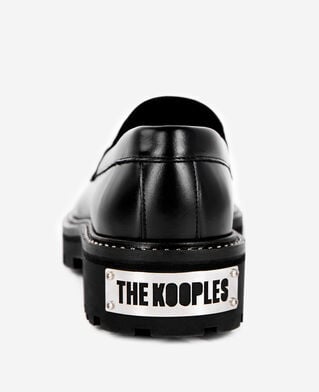 The Kooples FEMME BLACK mocassins en cuir noirs