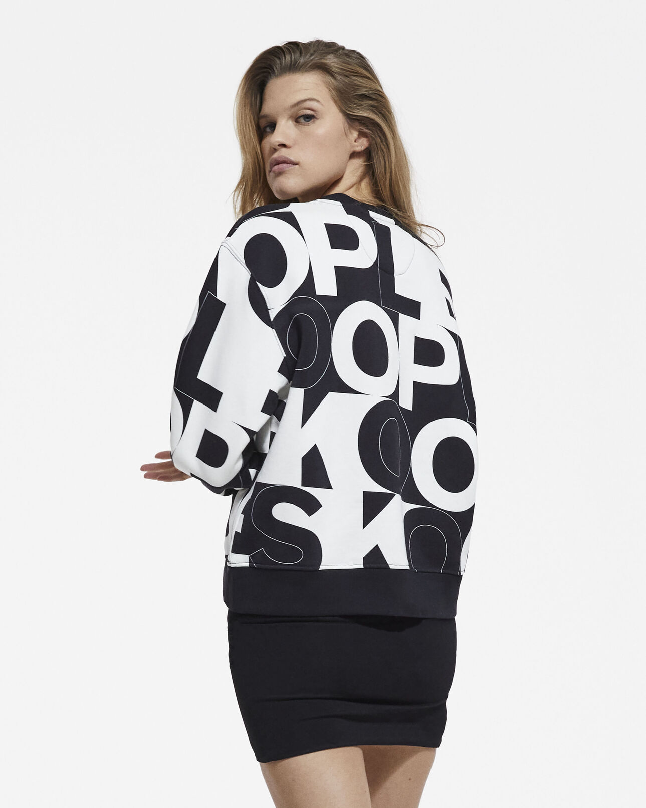The Kooples DAMEN BLACK / WHITE sweatshirt mit the kooples logo