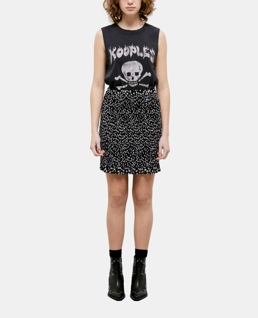 The Kooples FEMME BLACK WHITE jupe courte imprimée
