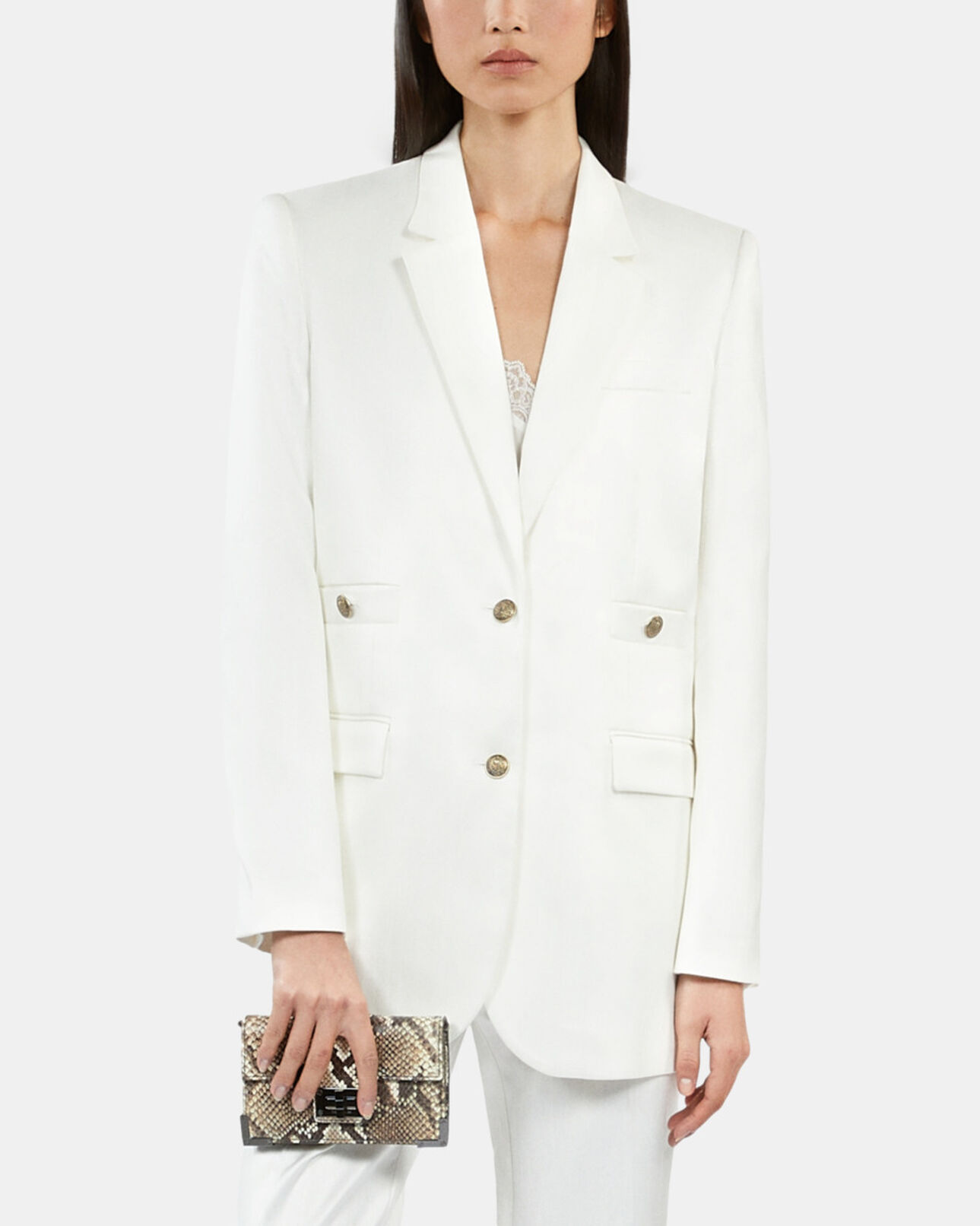 The Kooples WOMEN WHITE white suit jacket