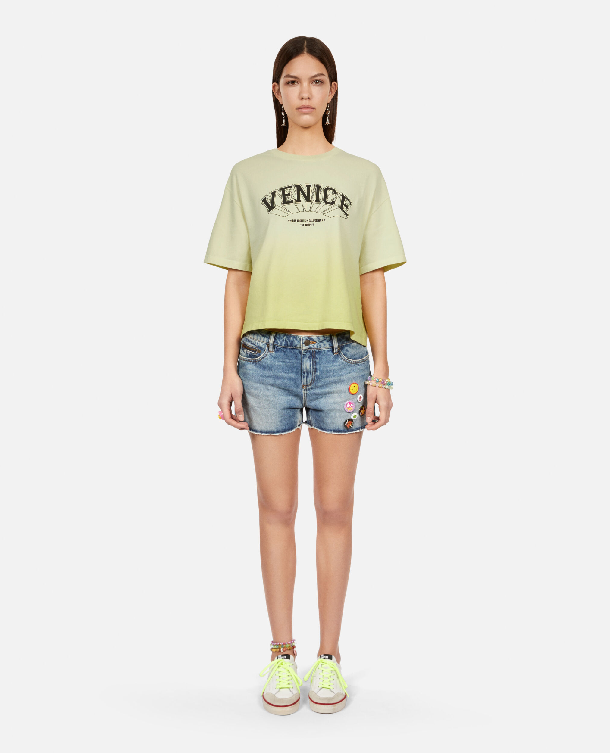 T-shirt jaune dégradé avec sérigraphie Venice, BRIGHT YELLOW, hi-res image number null
