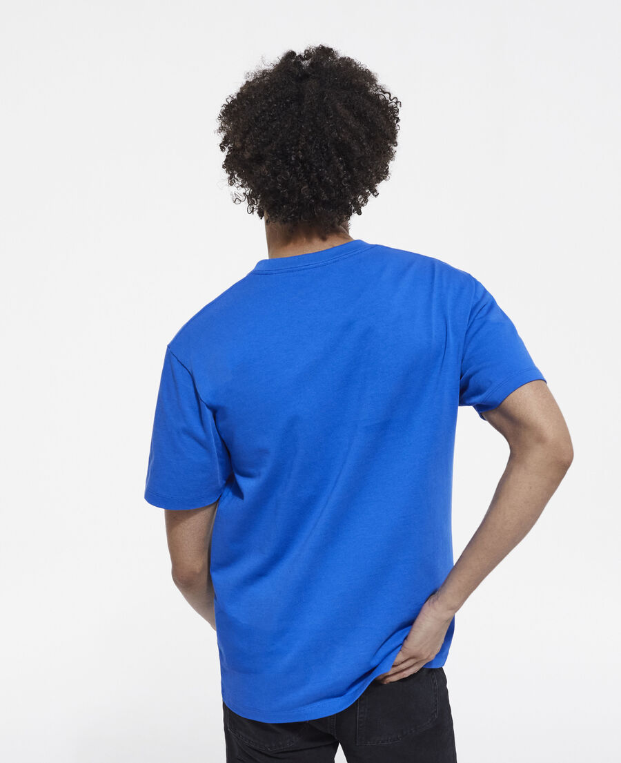 blue screen print t-shirt