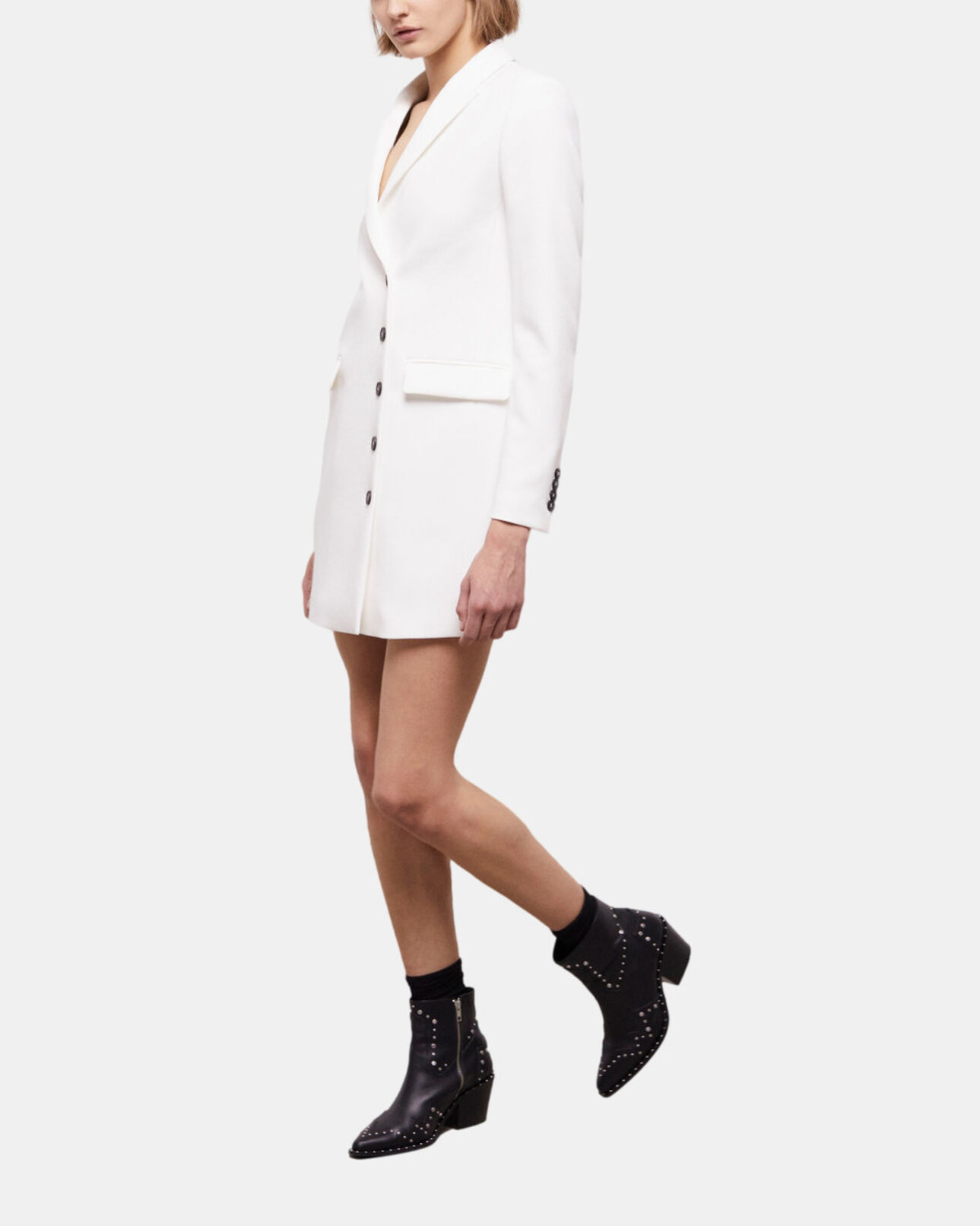 The Kooples DAMEN ECRU kurzes, ecrufarbenes kleid