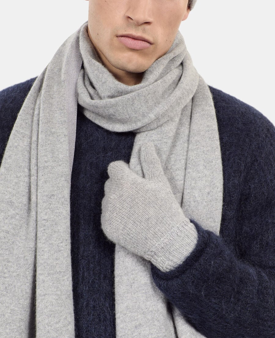 The Kooples M MIDDLE GREY MEL grey cashmere gloves