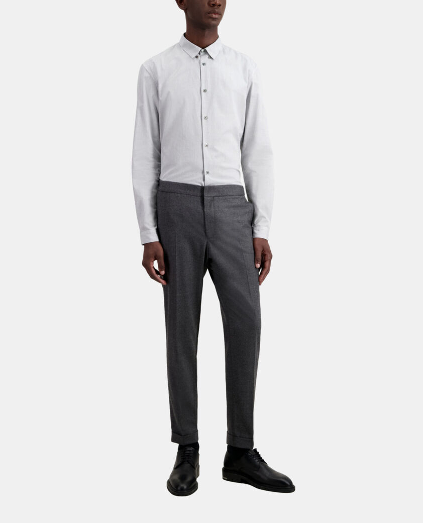 The Kooples HOMME GREY pantalon gris en flanelle