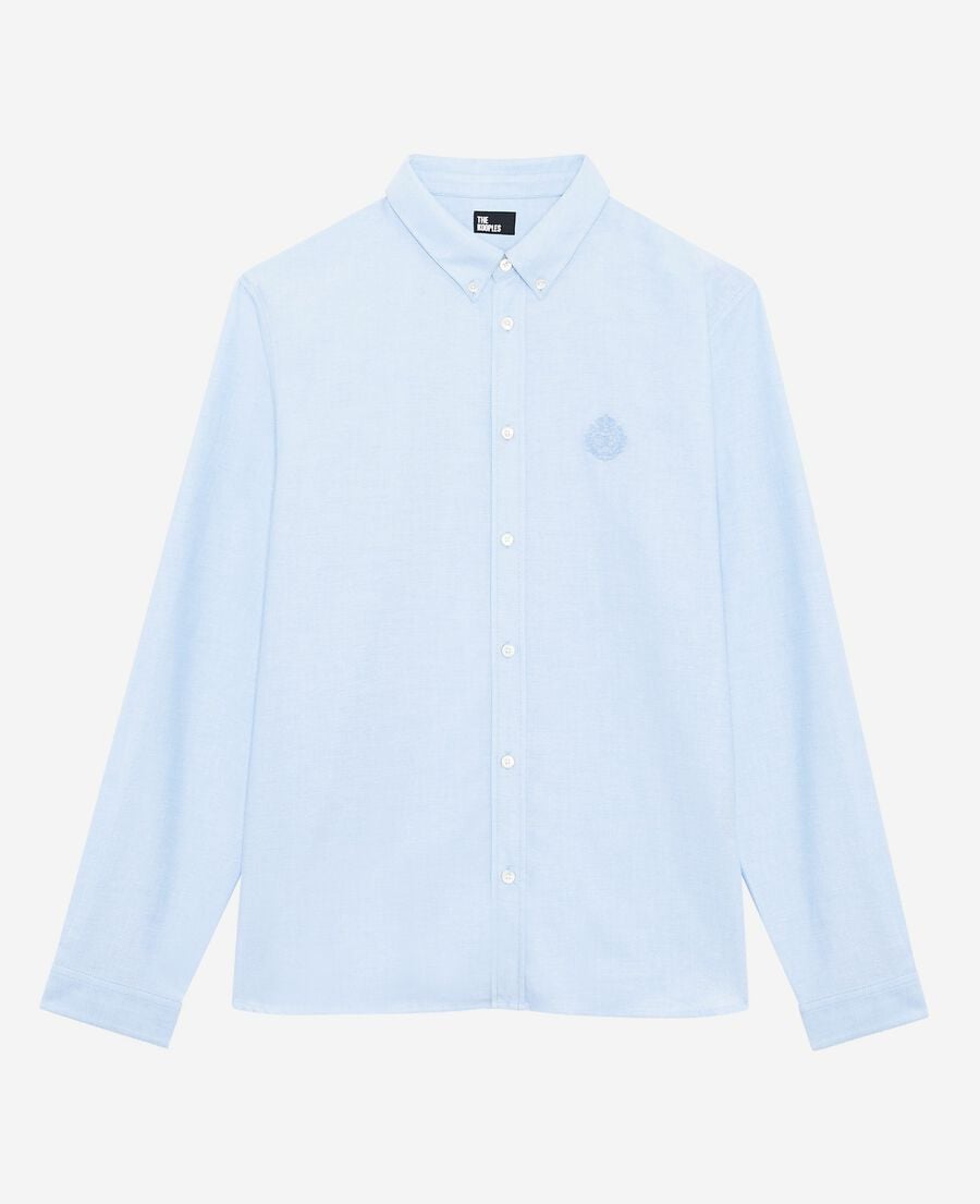 The Kooples MEN BLUE light blue formal shirt with classic collar