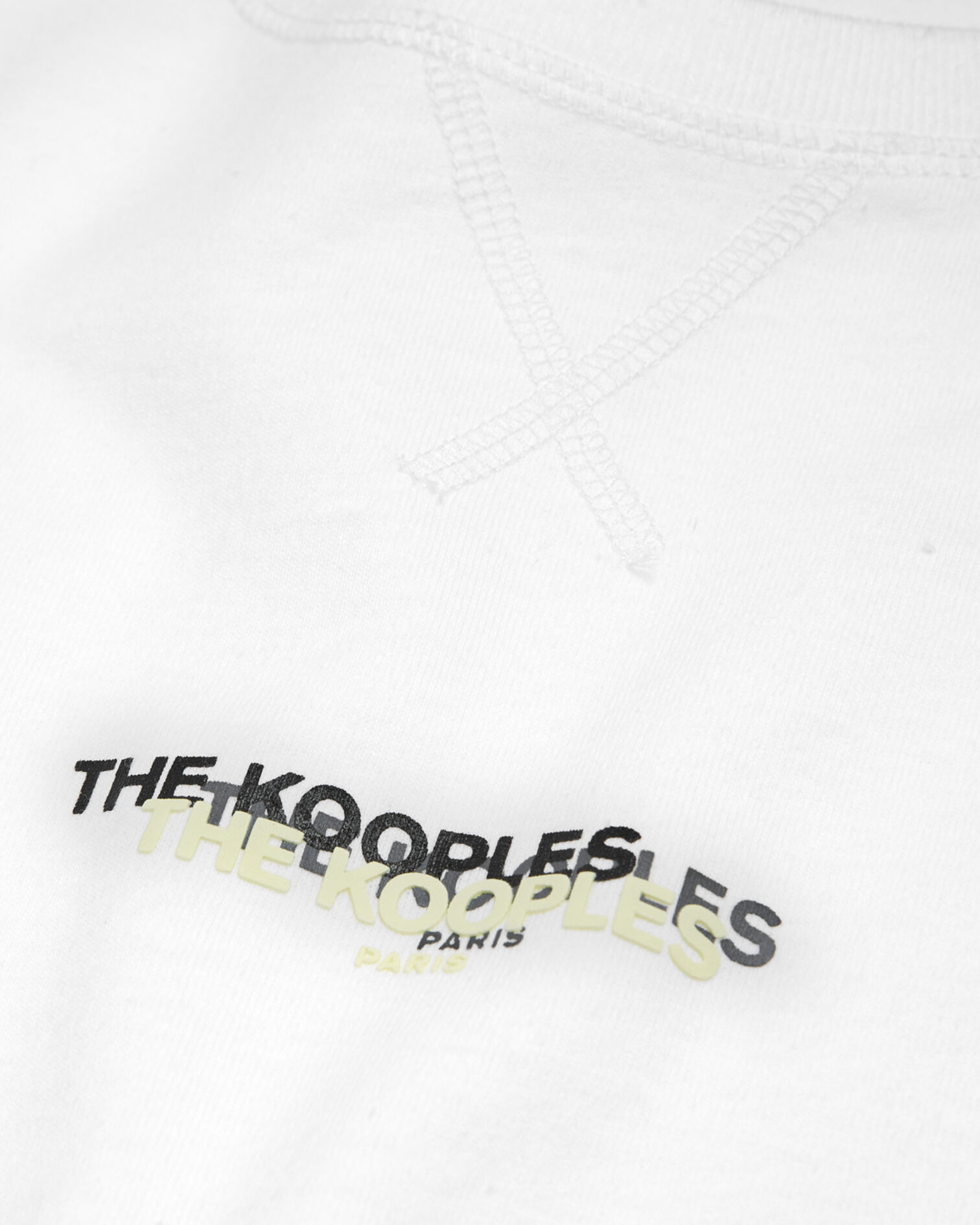 White cotton T-shirt with triple logo, WHITE, hi-res image number null