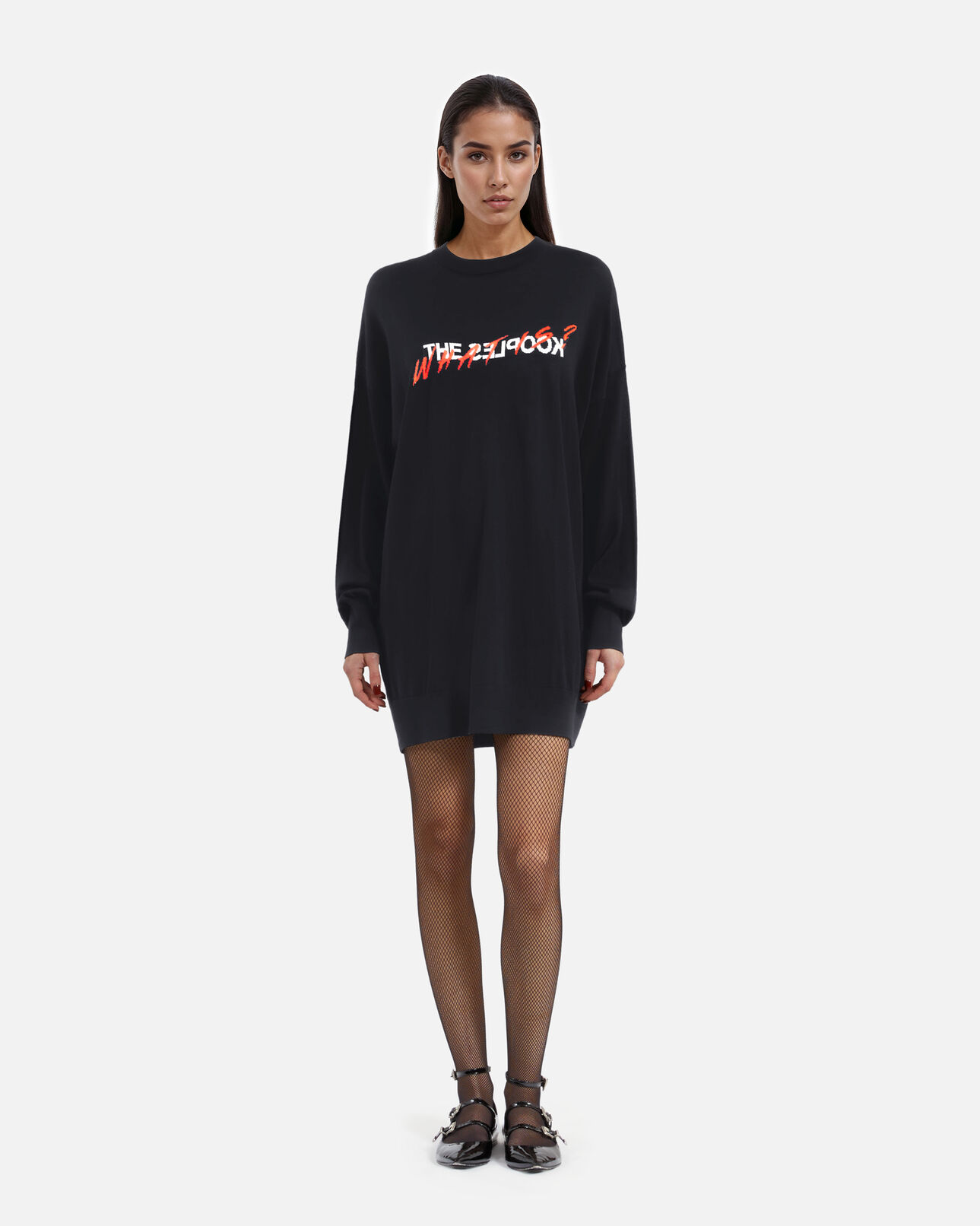The Kooples FEMME BLACK RED OFF WHITE pull what is en laine noir