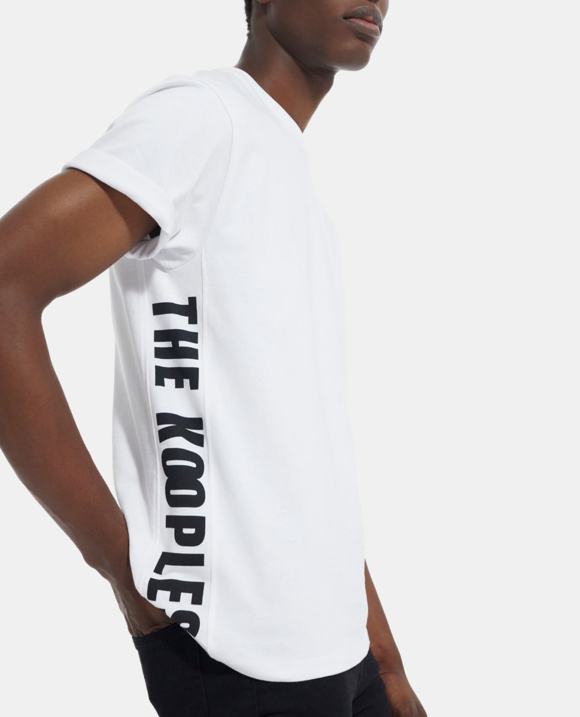 Weißes T-Shirt mit Logo The Kooples, WHITE, hi-res image number null