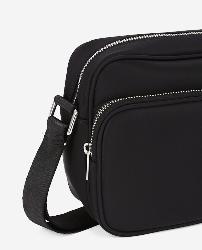 The Kooples MEN BLACK black nylon messenger bag