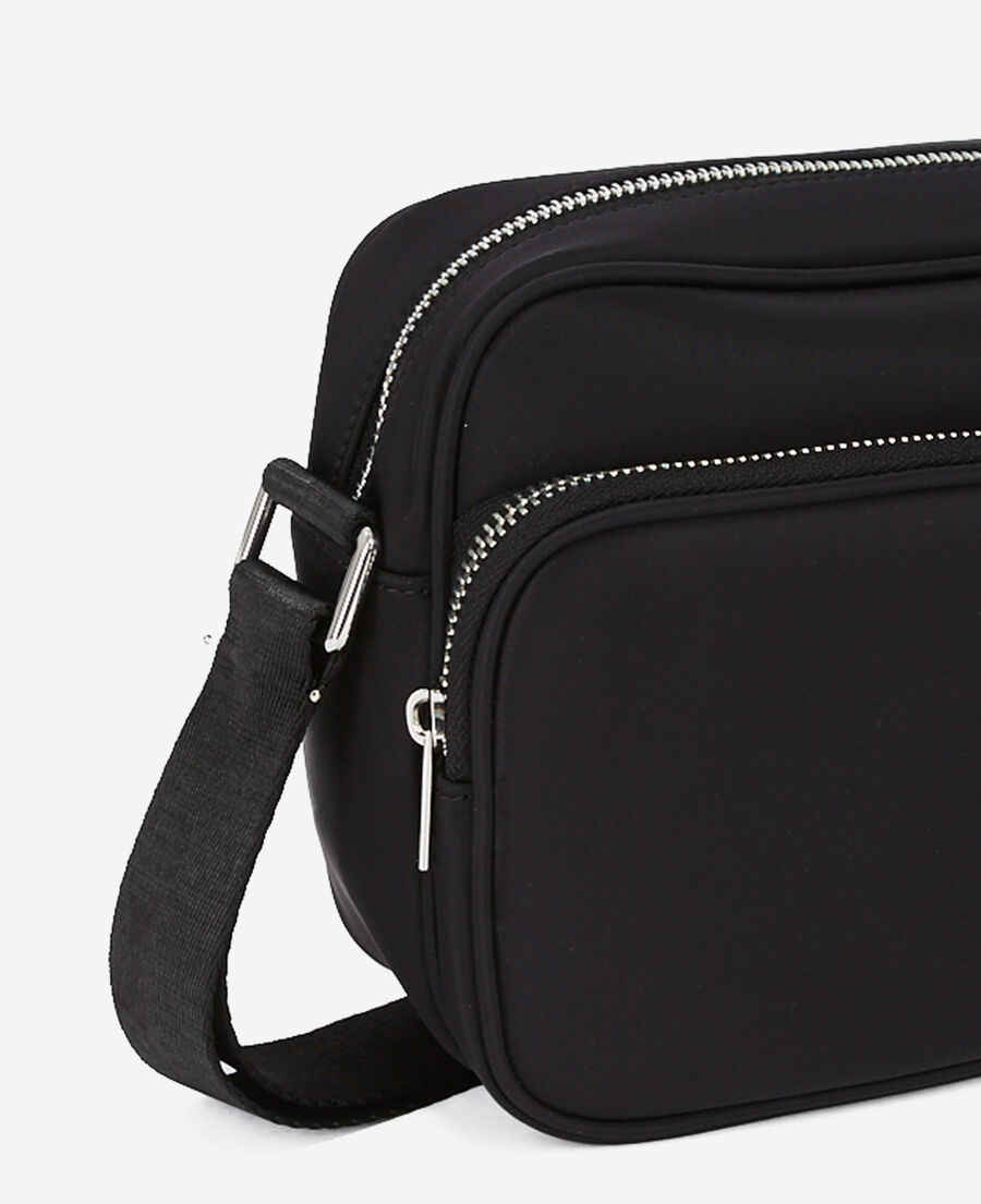 The Kooples MEN BLACK black nylon messenger bag