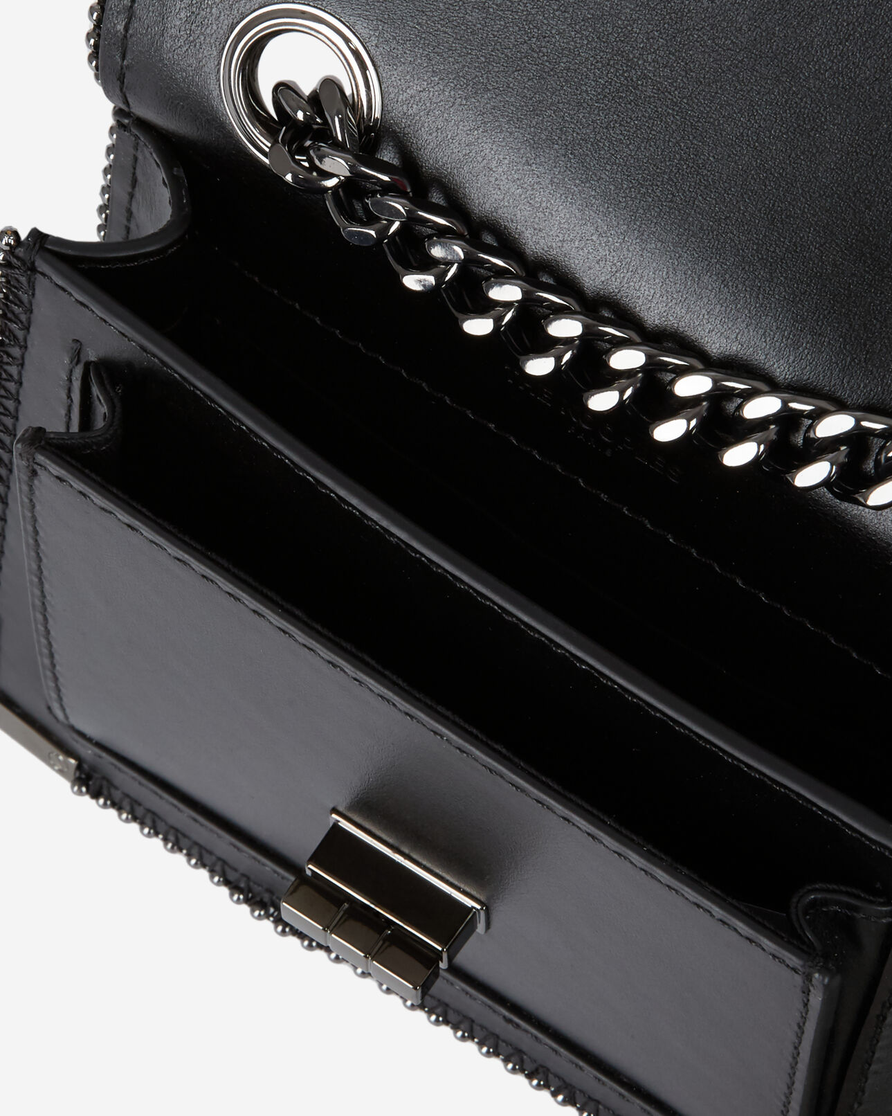 The Kooples WOMEN BLACK nano emily bag in black leather