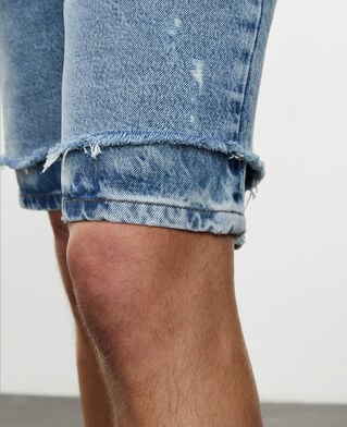 The Kooples H BLUE DENIM faded blue denim shorts 