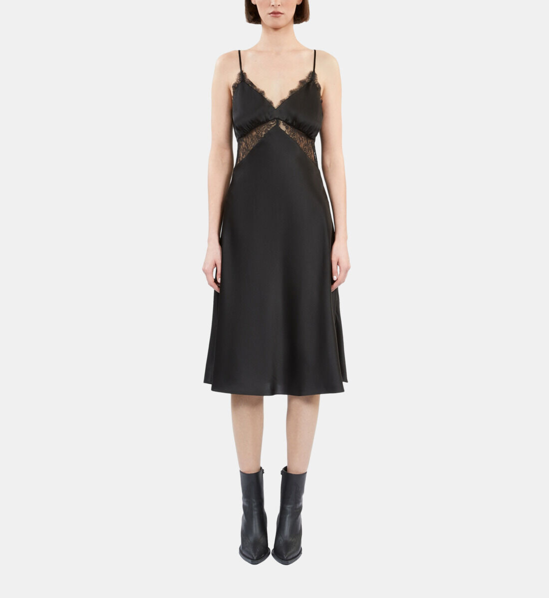 Slip dress silk short top
