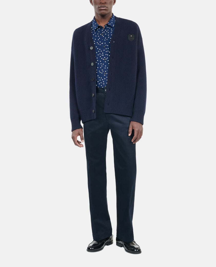 The Kooples HOMBRE NAVY c&aacute;rdigan lana azul marino